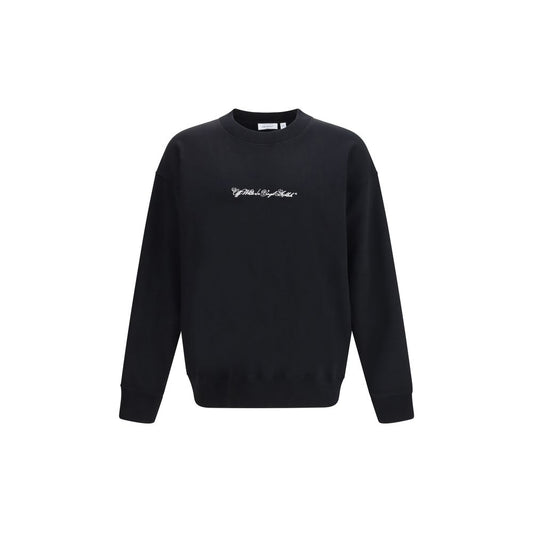 Activewear Sweatshirt by Off-White for men in cotton black, white & signature showcases a versatile silhouette, artfully detailed with a versatile crew neckline and long-sleeve for a versatile finish with .