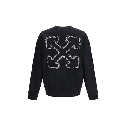 Activewear Sweatshirt by Off-White for men in cotton black, white & signature presents a ergonomic silhouette, showcasing a sophisticated crew neckline and detailed with premium for a ergonomic finish.