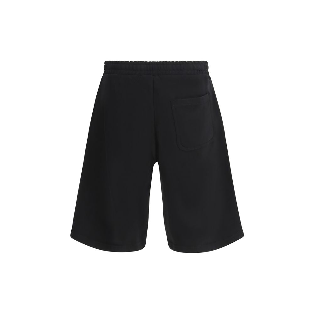Bermuda Shorts by Diesel for men in cotton black & signature presents a sleek silhouette, featuring a sleek relaxed-fit & regular-fit with a refined short and a sophisticated .