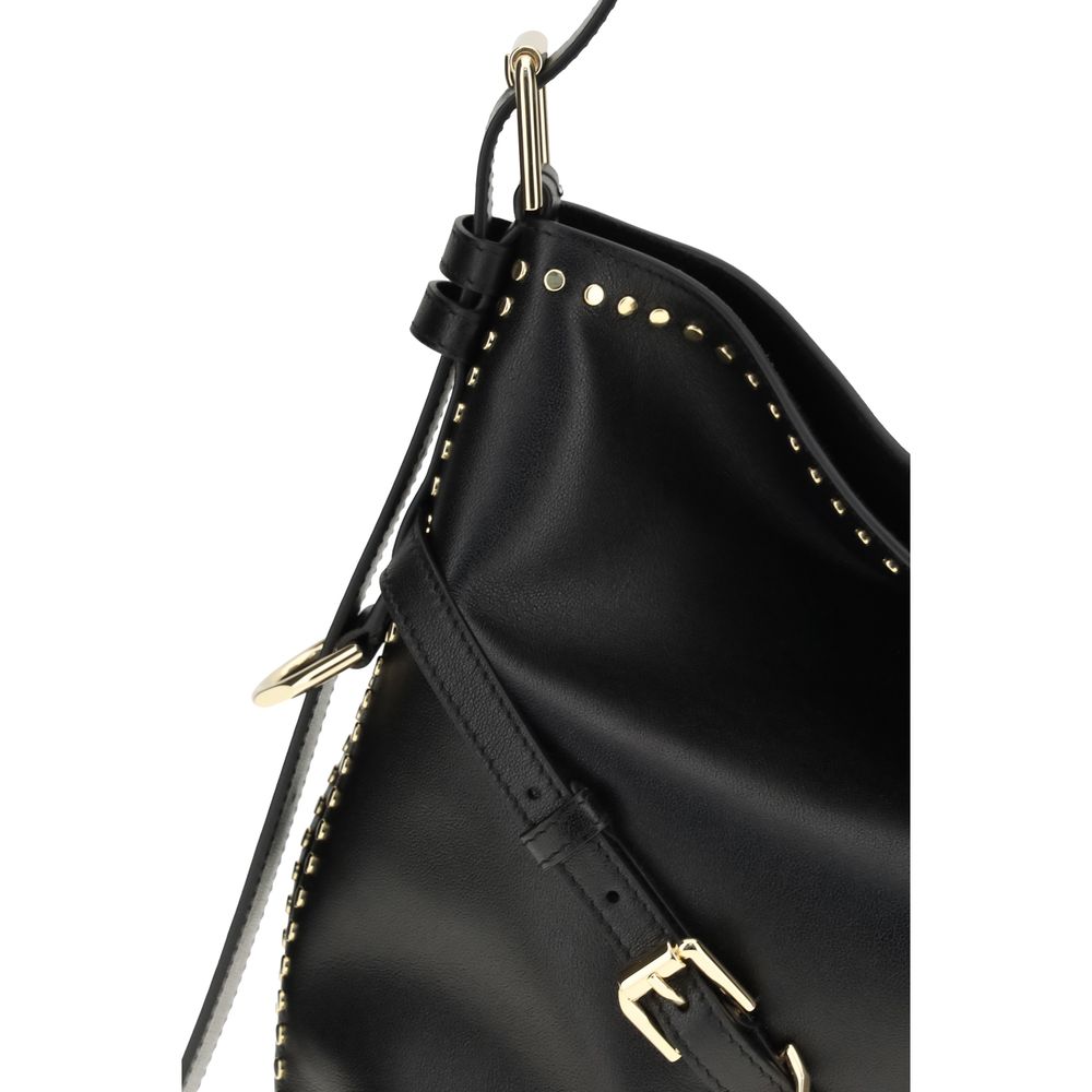 Large Shoulder Handbag by Givenchy for women in bos taurus calfskin leather black, gold & signature features a contemporary silhouette, showcasing a secure zipper & buckle, ample , and contemporary shoulder-strap & adjustable-strap for a sophisticated look.