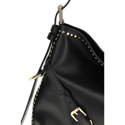 Large Shoulder Handbag by Givenchy for women in bos taurus calfskin leather black, gold & signature features a contemporary silhouette, showcasing a secure zipper & buckle, ample , and contemporary shoulder-strap & adjustable-strap for a sophisticated look.