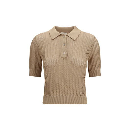 Polo Shirt by Jacob Cohen for women in cotton beige features a eye catching silhouette, showcasing a refined and for a eye catching finish.