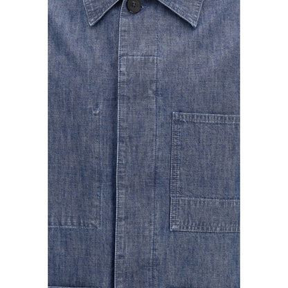 Trucker Jacket by Jil Sander for men in denim cotton blue features an on trend silhouette, showcasing refined pockets and a sophisticated for a truly on trend finish.
