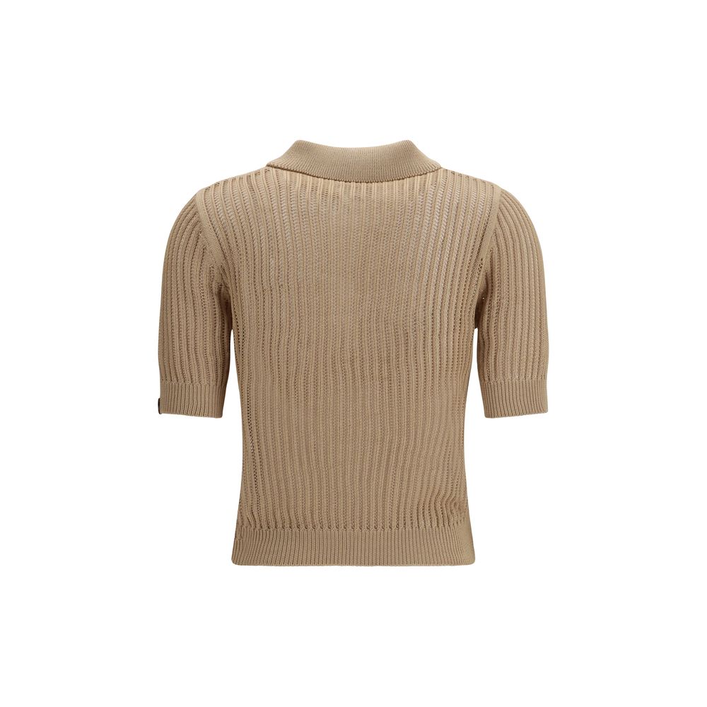 Polo Shirt by Jacob Cohen for women in cotton beige presents a distinguished silhouette, showcasing a sophisticated and distinguished for a truly distinguished finish.