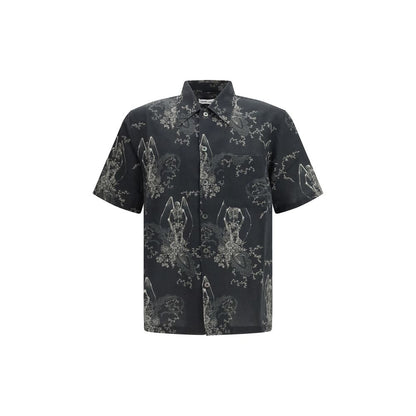 Shirt by Our Legacy for men in linen & cotton gray, patterned, paisley, floral & print features an polished silhouette, showcasing a sophisticated and detail for a truly polished finish.