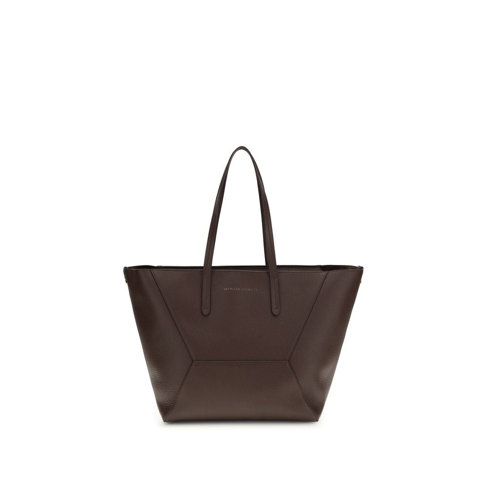 Tote Shoulder Bag by Brunello Cucinelli for women in bos taurus calf leather brown & print features a enviable silhouette, showcasing a secure zipper, ample , and enviable handle for a enviable finish.