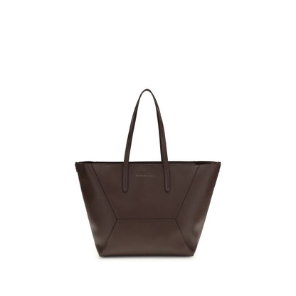 Tote Shoulder Bag by Brunello Cucinelli for women in bos taurus calf leather brown & print features a enviable silhouette, showcasing a secure zipper, ample , and enviable handle for a enviable finish.