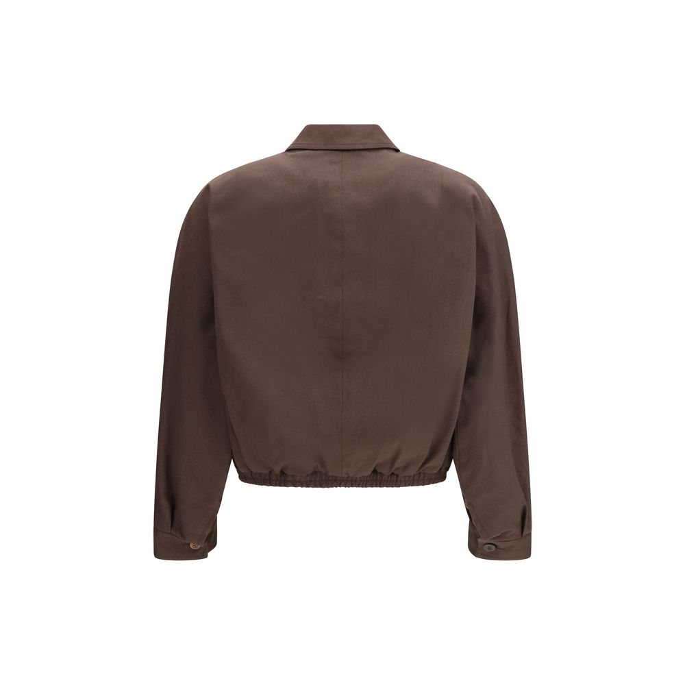 Bomber Jacket by Magliano for men in cotton brown features an contemporary silhouette, showcasing a sophisticated and contemporary pockets for a truly refined look.