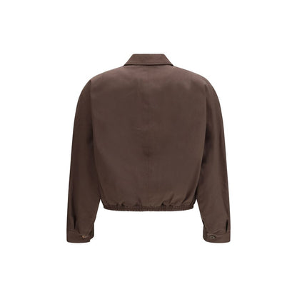 Bomber Jacket by Magliano for men in cotton brown features an contemporary silhouette, showcasing a sophisticated and contemporary pockets for a truly refined look.