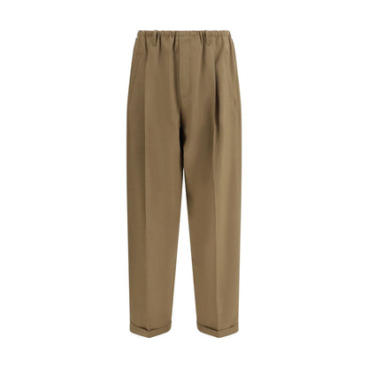 Casual Pants by Magliano for men in polyester beige & pearl presents a refined pantology silhouette, artfully defined by a refined pantology regular-fit, long, and a sophisticated .