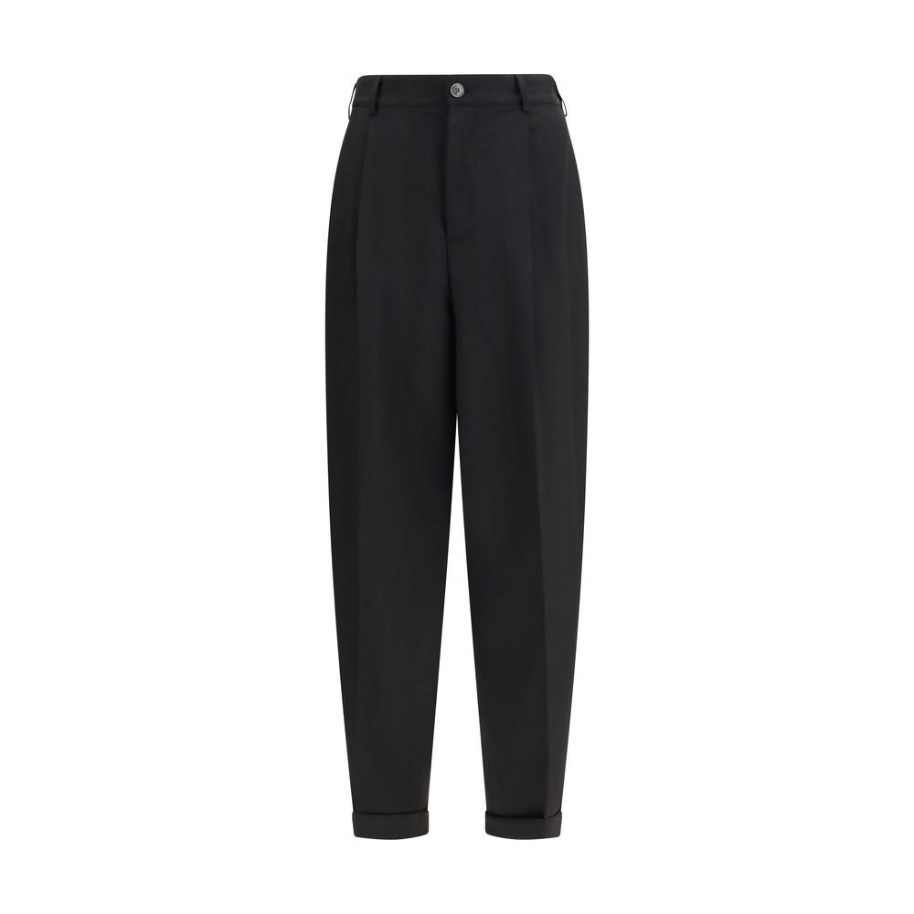 Casual Pants by Marni for men in wool black & natural features an sophisticated and relaxed-fit & regular-fit with a precise long, creating a sophisticated and sophisticated silhouette.