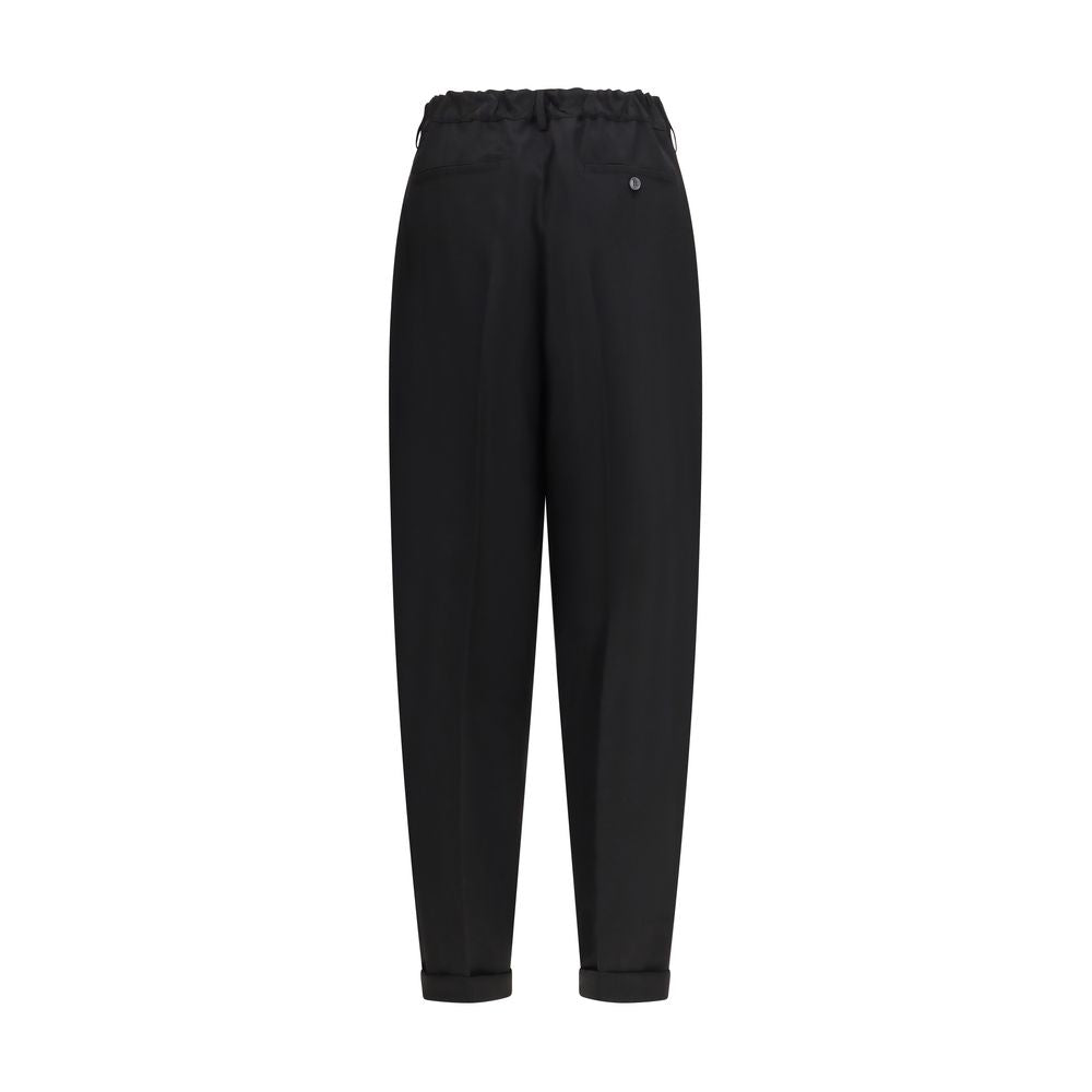 Casual Pants by Marni for men in wool black & natural features an sophisticated and relaxed-fit & regular-fit with a precise long, creating a sophisticated and sophisticated silhouette.