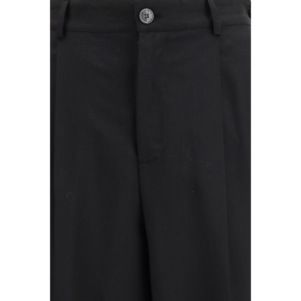 Casual Pants by Marni for men in wool black & natural features an sartorial relaxed-fit & regular-fit and long with a cut for a sartorial finish.