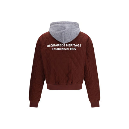 Hooded Bomber Jacket by Dsquared² for men in fabric black features a city-ready silhouette, detailed with hooded and a city-ready hooded neckline.