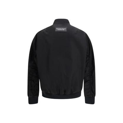 Bomber Jacket by Dsquared² for men in polyamide black features an on trend silhouette, showcasing refined pockets and a sophisticated stand-collar neckline for a truly on trend finish.