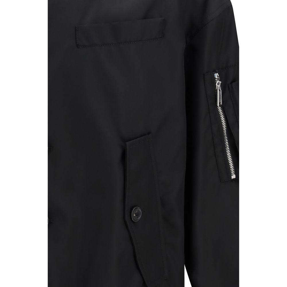 Bomber Jacket by Dsquared² for men in polyamide black features an contemporary silhouette, showcasing a sophisticated and contemporary pockets for a truly refined look.