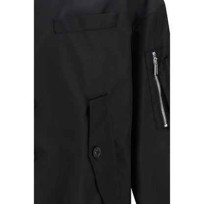 Bomber Jacket by Dsquared² for men in polyamide black features an contemporary silhouette, showcasing a sophisticated and contemporary pockets for a truly refined look.