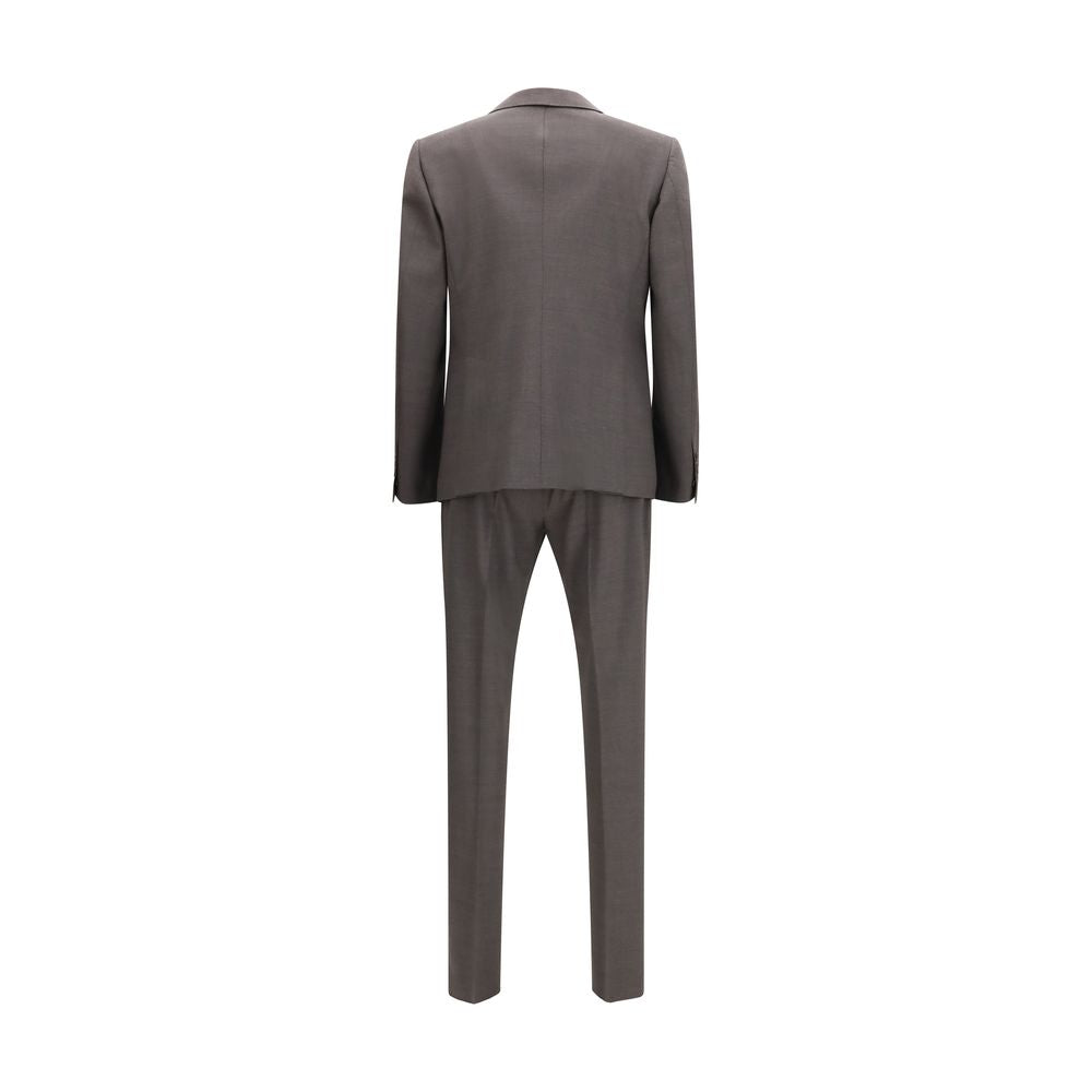 This Pant Suit by Dsquared² for men in wool gray presents a discerning silhouette, featuring a sophisticated and a discerning regular-fit for a refined and polished look.