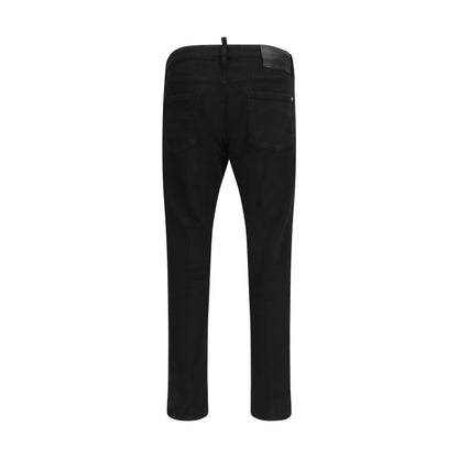 Jeans by Dsquared² for men in stretch denim cotton black features an sophisticated and regular-fit & slim with a precise long, creating a sophisticated and sophisticated silhouette.