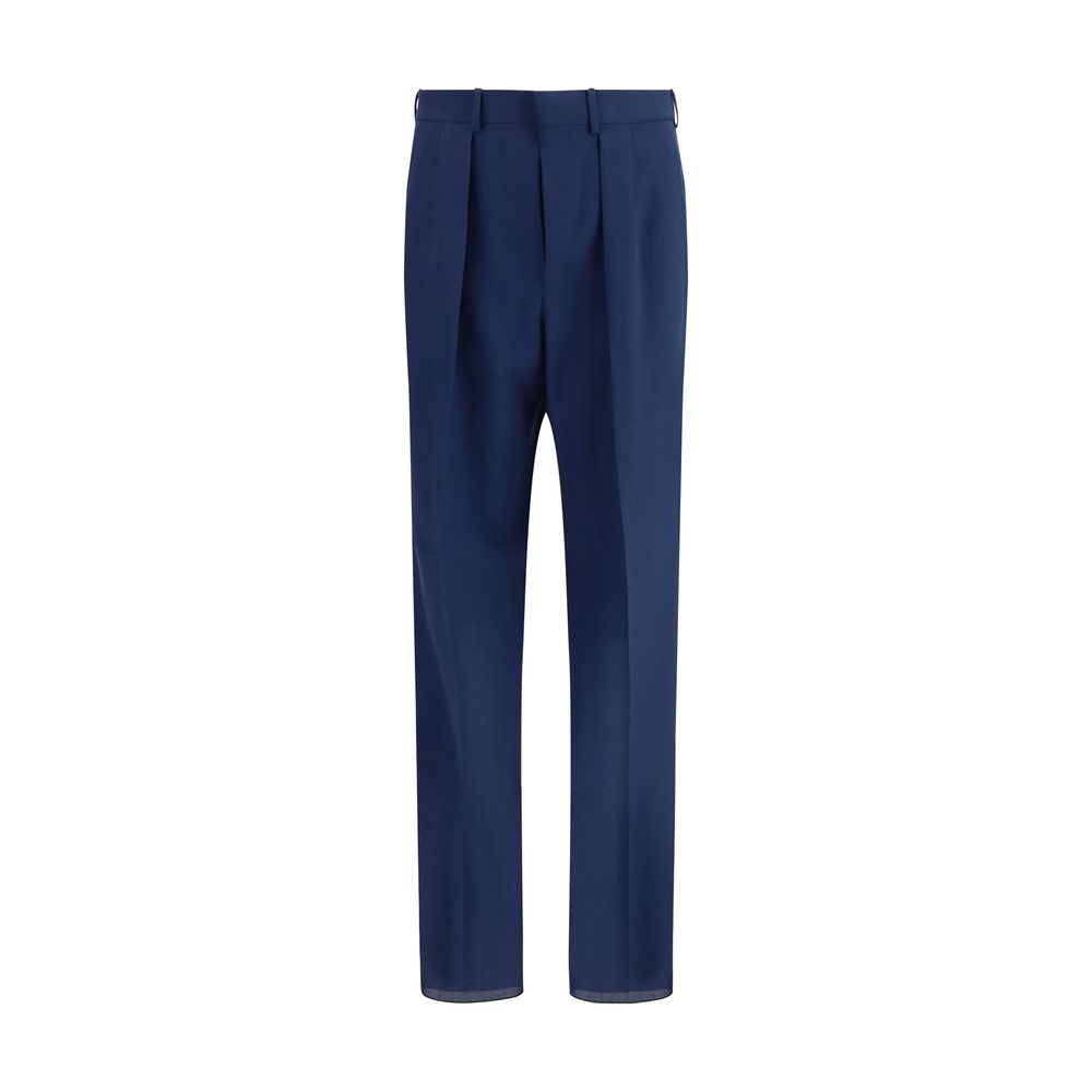 Trousers by Tom Ford for men in wool bicolour features an on trend silhouette, showcasing a sophisticated regular-fit with a long and for an on trend finish.