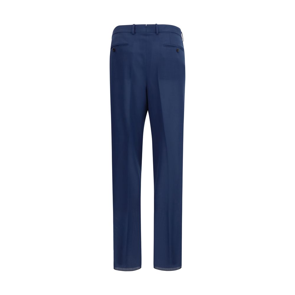 Trousers by Tom Ford for men in wool bicolour features a sculptural silhouette, showcasing a sculptural regular-fit and long with a sophisticated for a sculptural finish.