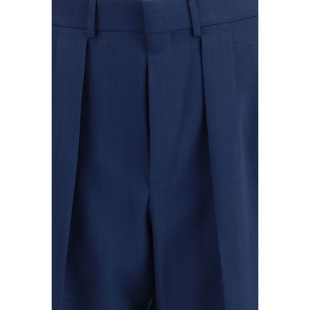 Trousers by Tom Ford for men in wool bicolour features a artisanal silhouette, showcasing a sophisticated regular-fit with a long and for a artisanal finish.