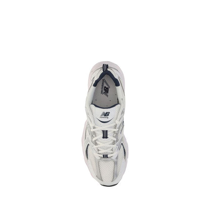 Athletic Sneakers by New Balance for men in polyethylene & polyurethane white & monogram presents a sleek silhouette, perfectly capturing the athletic style essence of Men's Athletic Polyethylene & Polyurethane Sneakers with its sleek design and premium finish.