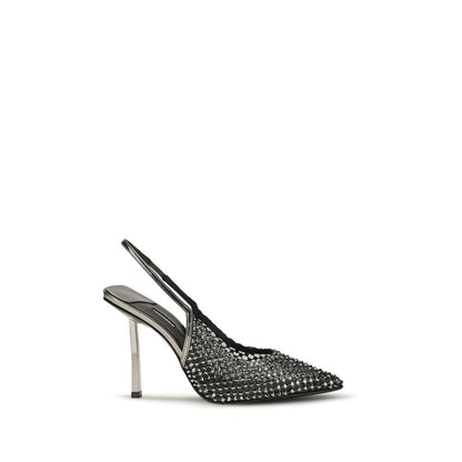 High-Heel Stiletto Pumps Heels by LE SILLA for women in nylon satin & bos taurus calf leather black & natural features a effortlessly chic Play Women's Nylon Satin & Bos Taurus Calf Leather High-Heel Stiletto Pumps Heels design with a sophisticated stiletto high-heel and elegant .
