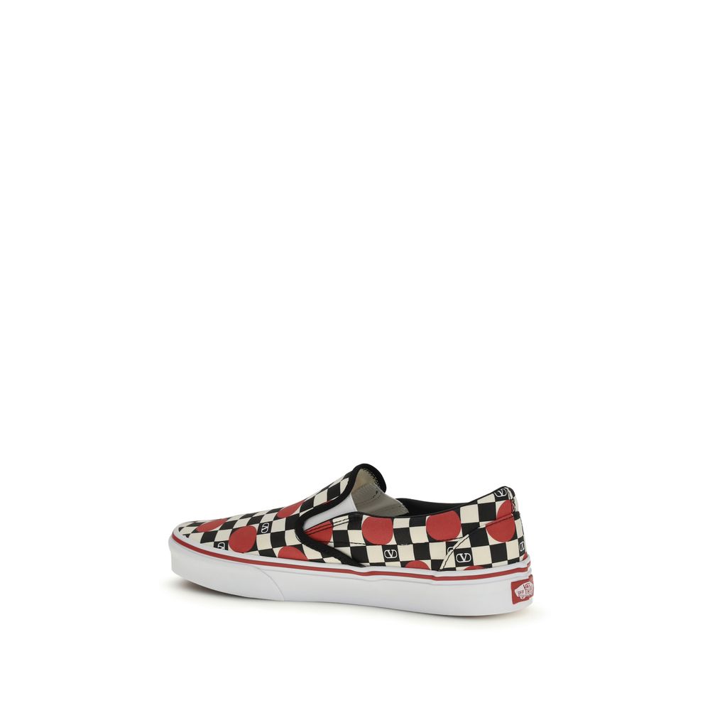 Sneakers by Valentino Garavani for men in cotton & rubber multicolor, signature & print features an timeless silhouette from the Men's Low Top Slip On Cotton & Rubber Sneakers collection, showcasing a signature low-top slip-on style with an timeless finish.