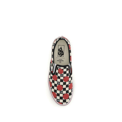 Sneakers by Valentino Garavani for men in cotton & rubber multicolor, signature & print features a chic design, perfectly showcasing the chic low-top slip-on style of this Men's Low Top Slip On Cotton & Rubber Sneakers.