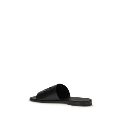 Flat Sandals by Dolce & Gabbana for men in bos taurus calf leather black features an statuesque Men's Bos Taurus Calf Leather Flat Sandals silhouette with a refined flat and elegant open toe style.