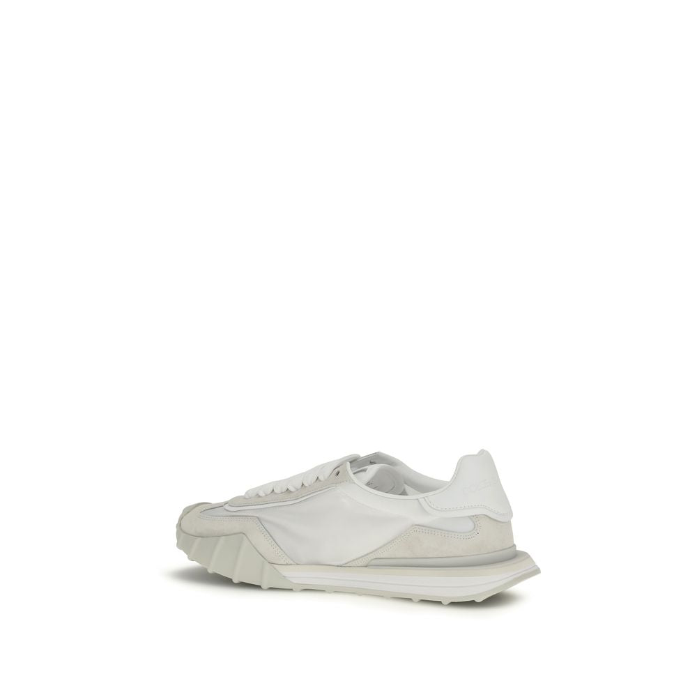 Athletic Sneakers by Dolce & Gabbana for men in polyamide bos taurus calf leather white presents a sleek silhouette, perfectly capturing the athletic style essence of Men's Athletic Polyamide Bos Taurus Calf Leather Sneakers with its sleek design and premium finish.