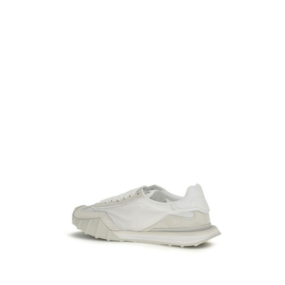 Athletic Sneakers by Dolce & Gabbana for men in polyamide bos taurus calf leather white presents a sleek silhouette, perfectly capturing the athletic style essence of Men's Athletic Polyamide Bos Taurus Calf Leather Sneakers with its sleek design and premium finish.