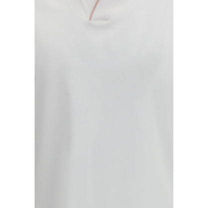 Polo Shirt by MooRER for men in cotton white features a eye catching silhouette, showcasing a refined and for a eye catching finish.