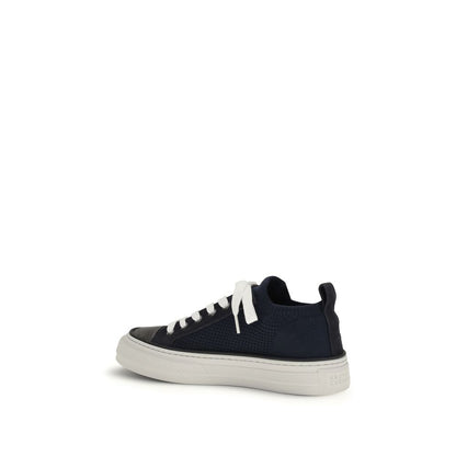 Sneakers by Brunello Cucinelli for women in bos taurus suede calfskin leather & cotton black presents a impeccable silhouette as Women's Low Top Bos Taurus Suede Calfskin Leather & Cotton Sneakers, expertly defined by a impeccable low-top style for a impeccable, high-fashion look.