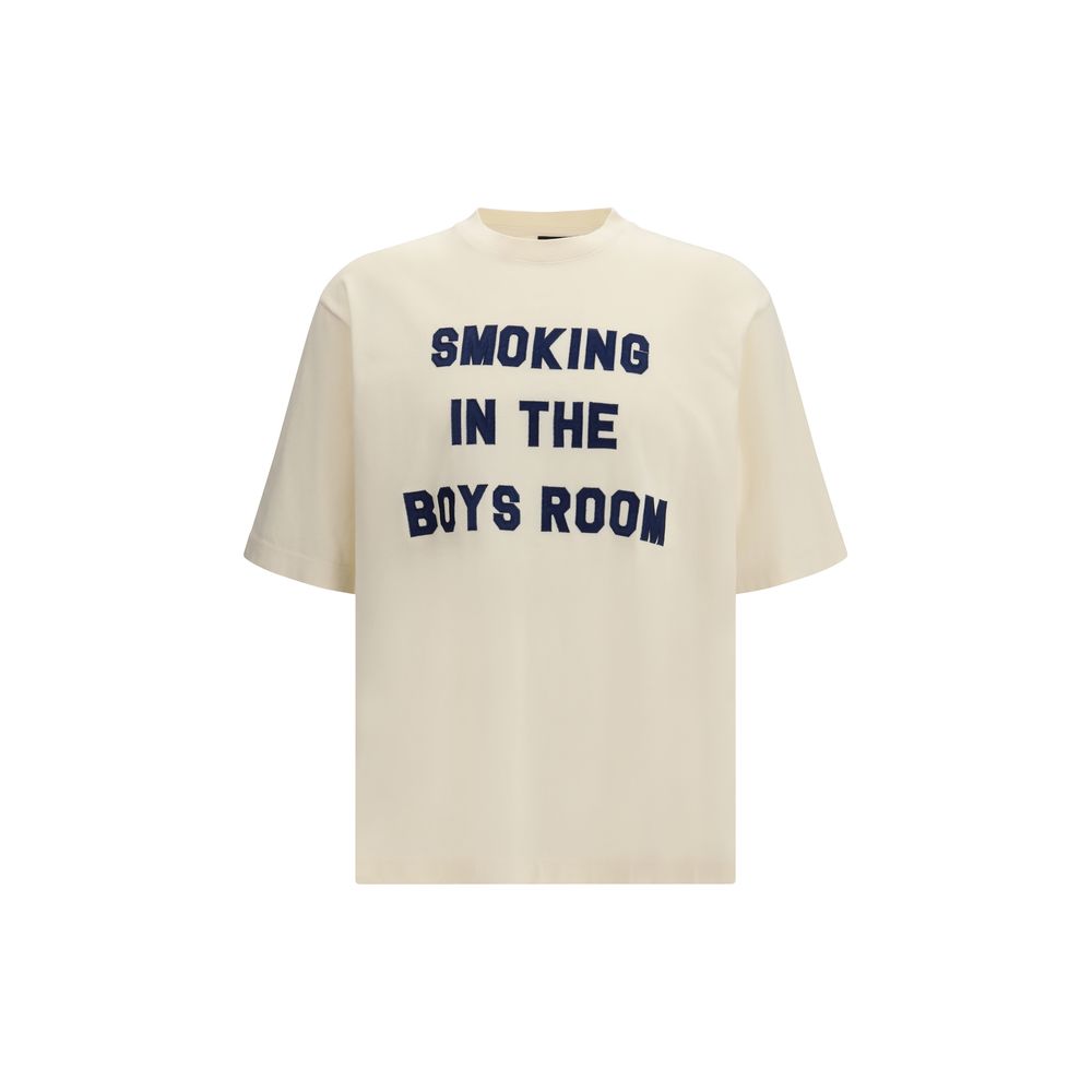 T-Shirt by Dsquared² for men in cotton beige showcases a fashionable silhouette, elegantly detailed with a fashionable and crew neckline for a sophisticated, high-fashion look.