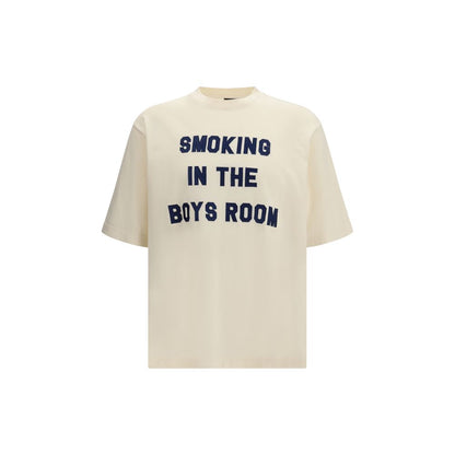T-Shirt by Dsquared² for men in cotton beige showcases a fashionable silhouette, elegantly detailed with a fashionable and crew neckline for a sophisticated, high-fashion look.