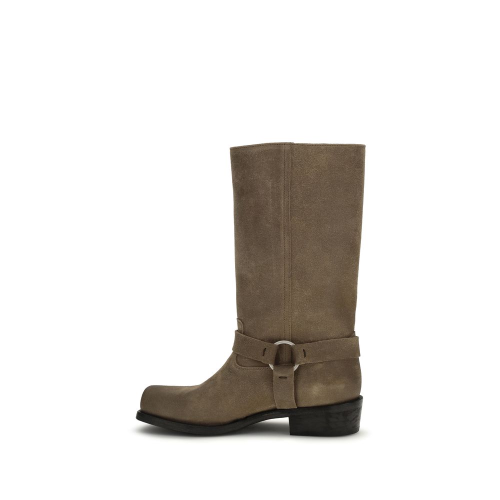 Lace-Up Biker Boots by Golden Goose for women in bos taurus calf suede leather beige features an enchanting design from the Women's Bos Taurus Calf Suede Leather Lace-Up Biker Boots collection, highlighting a enchanting and for a refined look.