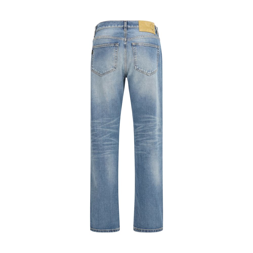 Jeans by Haikure for men in denim cotton blue features an sartorial straight-leg & regular-fit and long with a cut for a sartorial finish.