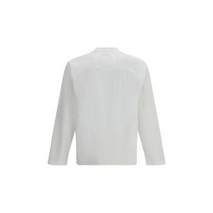 T-Shirt by LAMINAR for men in cotton white features a plush silhouette, showcasing a sophisticated crew neckline and for a truly plush finish.