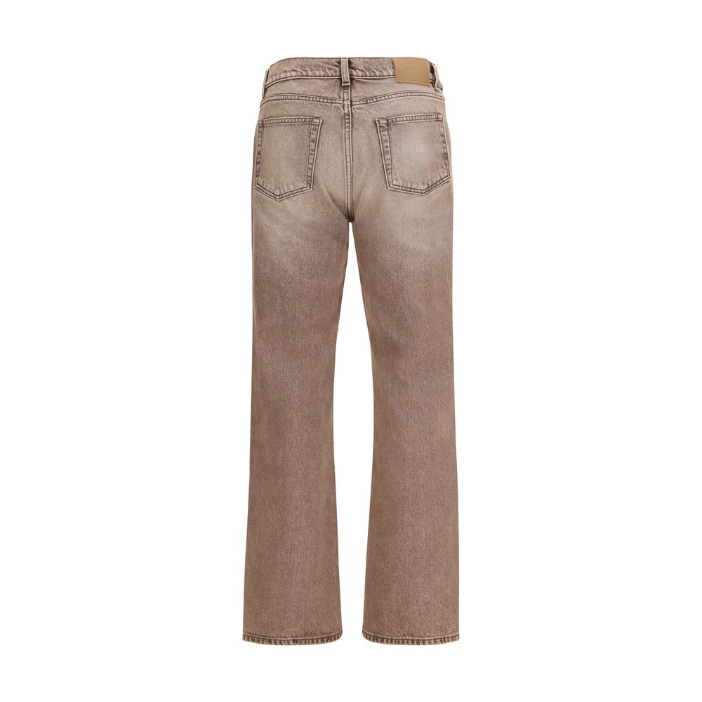 Jeans by Our Legacy for men in cotton denim multicolor features a polished silhouette with a polished straight, bootcut & regular-fit, reaching a polished long and finished with a polished high rise.