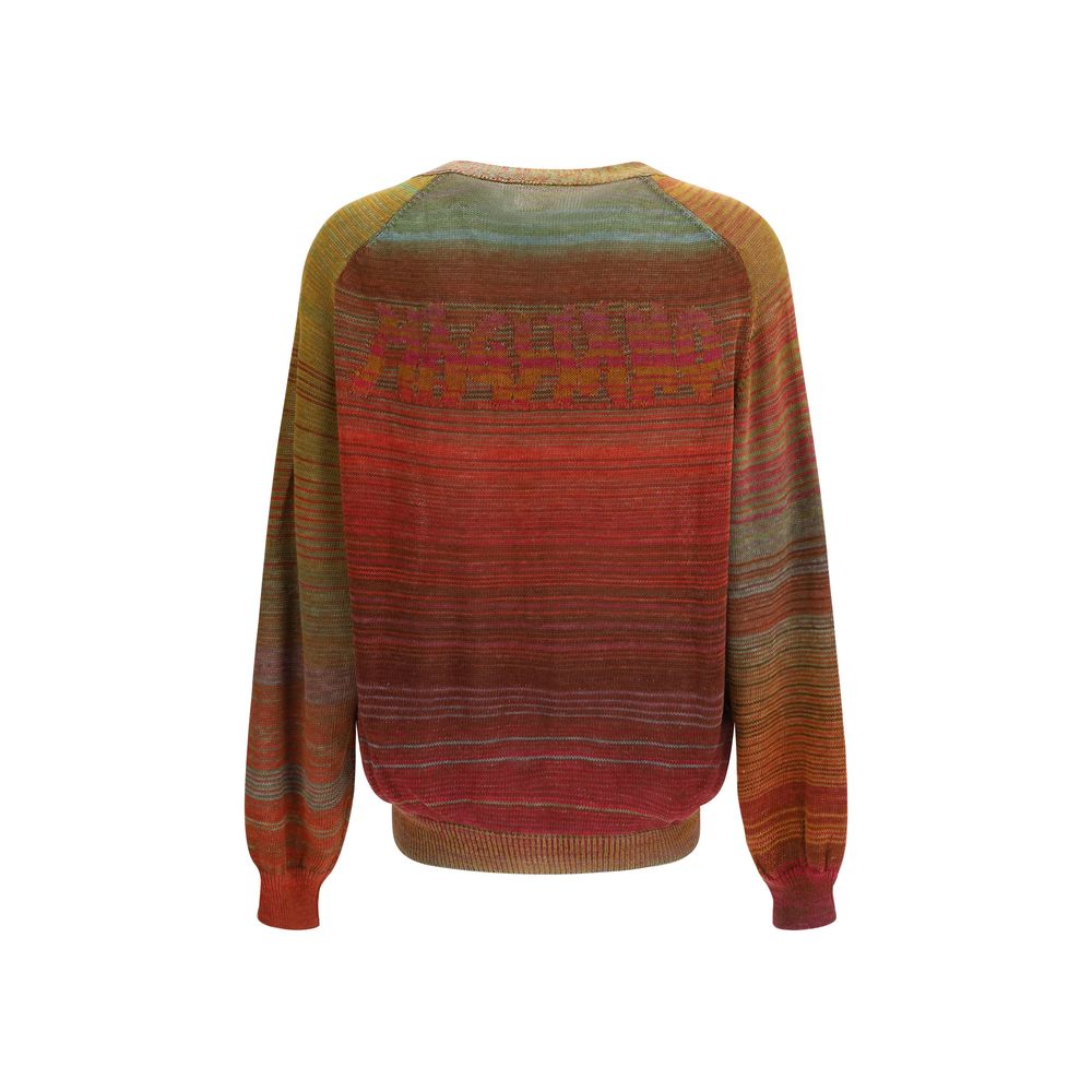 Cardigan by Magliano for men in cotton multicolor & striped features a nuanced silhouette with a refined v-neck neckline and nuanced detailing for a sophisticated look.