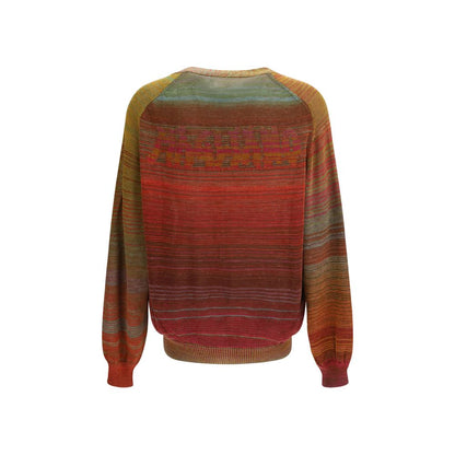 Cardigan by Magliano for men in cotton multicolor & striped features a nuanced silhouette with a refined v-neck neckline and nuanced detailing for a sophisticated look.