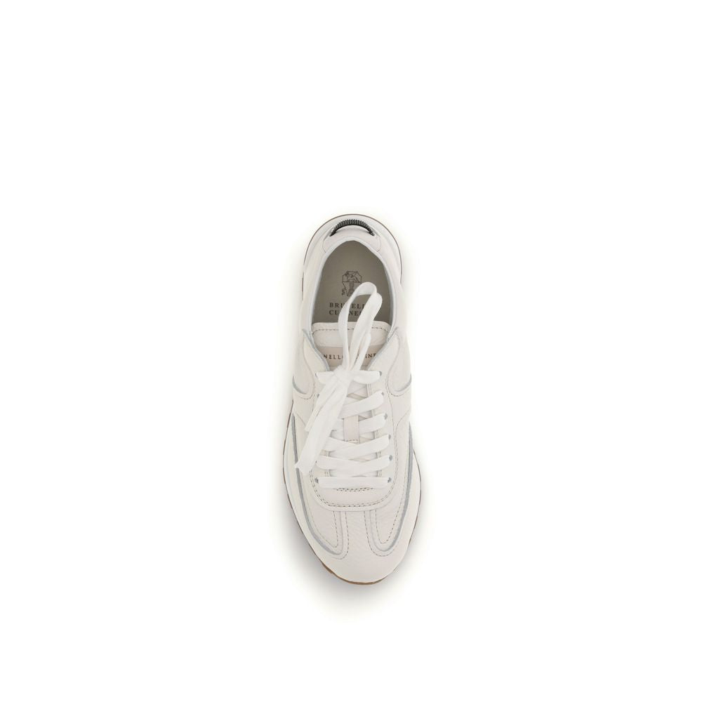 Brunello Cucinelli Women's Athletic Bos Taurus Calf Leather Sneakers - Yellow