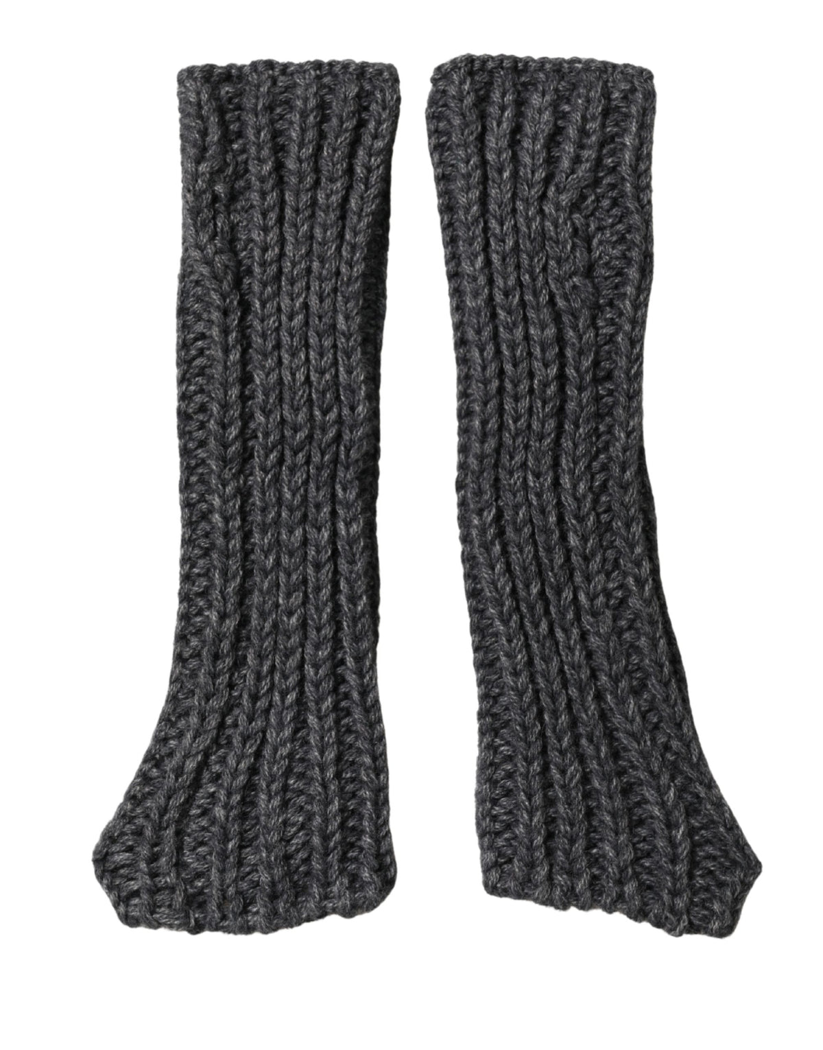 Dolce & Gabbana Acrylic & Alpaca Wool Fingerless Gloves Elbow Length - Gray
