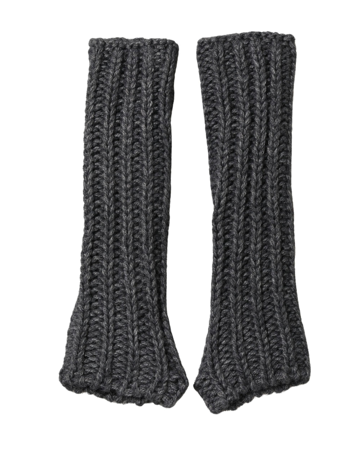 Dolce & Gabbana Acrylic & Alpaca Wool Fingerless Gloves Elbow Length - Gray