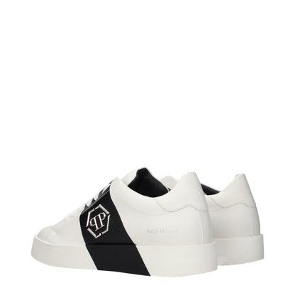 Sneakers by Philipp Plein for men in leather white features an versatile design from the Men's Fashion Leather Sneakers collection, highlighting a versatile fashion style for a premium, high-fashion look.