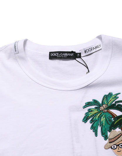Dolce & Gabbana Men's Regular Fit Short-Sleeve Crew Neck Cotton T-Shirt - White