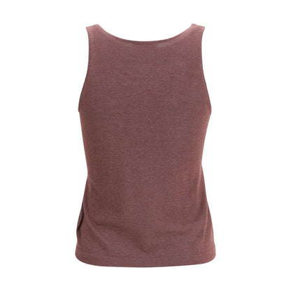 Activewear T-Shirt by Brunello Cucinelli for women in polyamide polyester cashmere & capra leather bordeaux features a dynamic silhouette with and enhanced by functional .