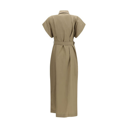 Dress by Brunello Cucinelli for women in polyamide cotton beige features an magnificent silhouette, artfully detailed with a magnificent and that flows into an magnificent midi short.